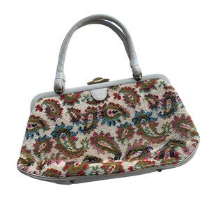 Vintage Garay Tapestry Grandmacore Satchel Purse